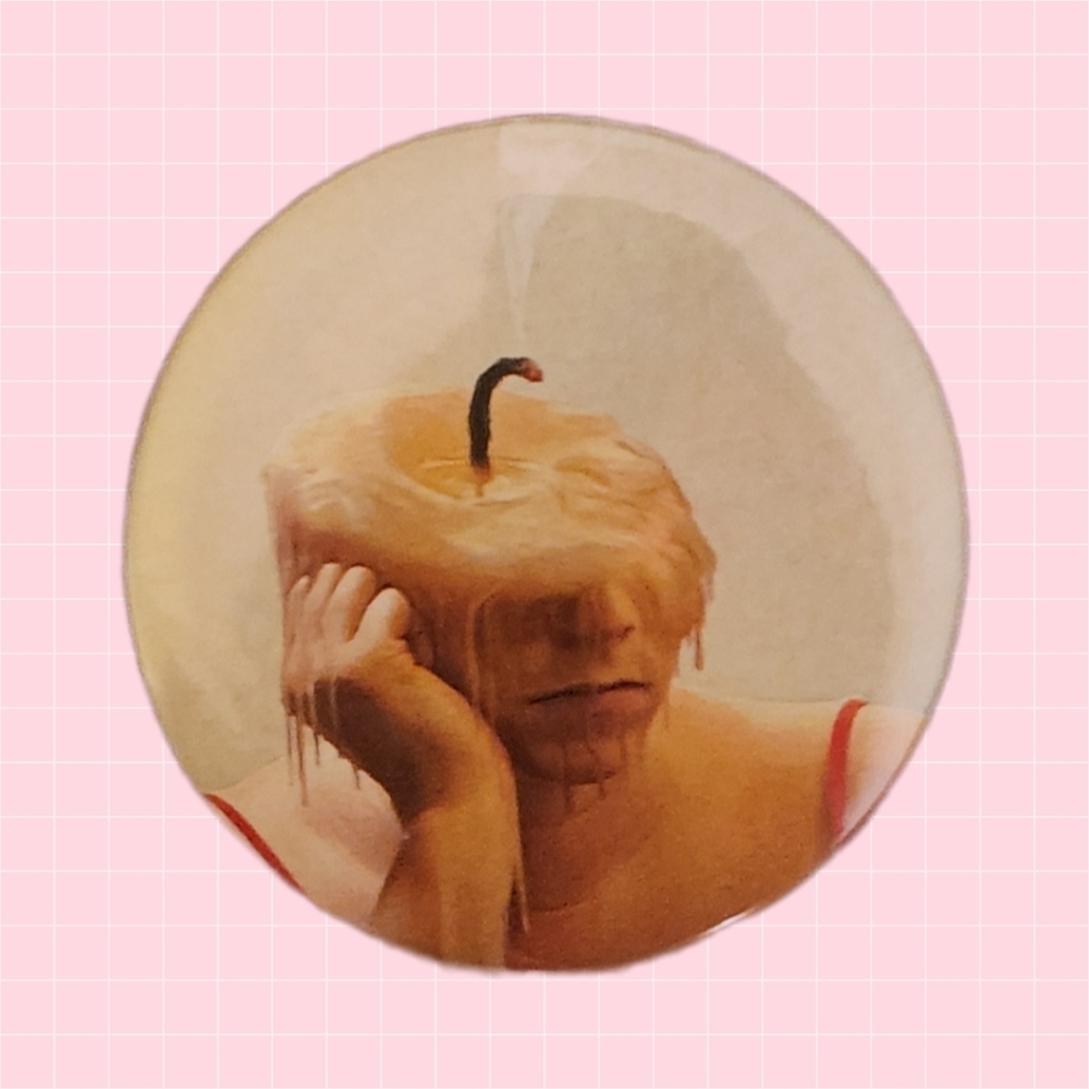 Melting Candle Woman 2" Pin
